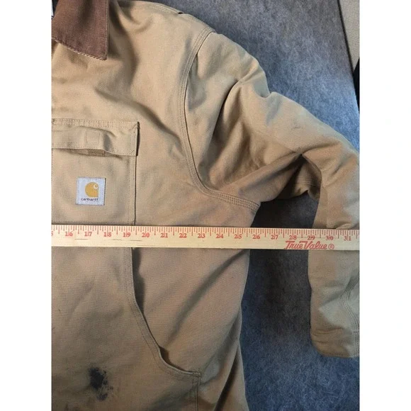 CARHARTT Men's Jacket 2XL Brown Arctic Barn UNION MADE USA VTG Distressed